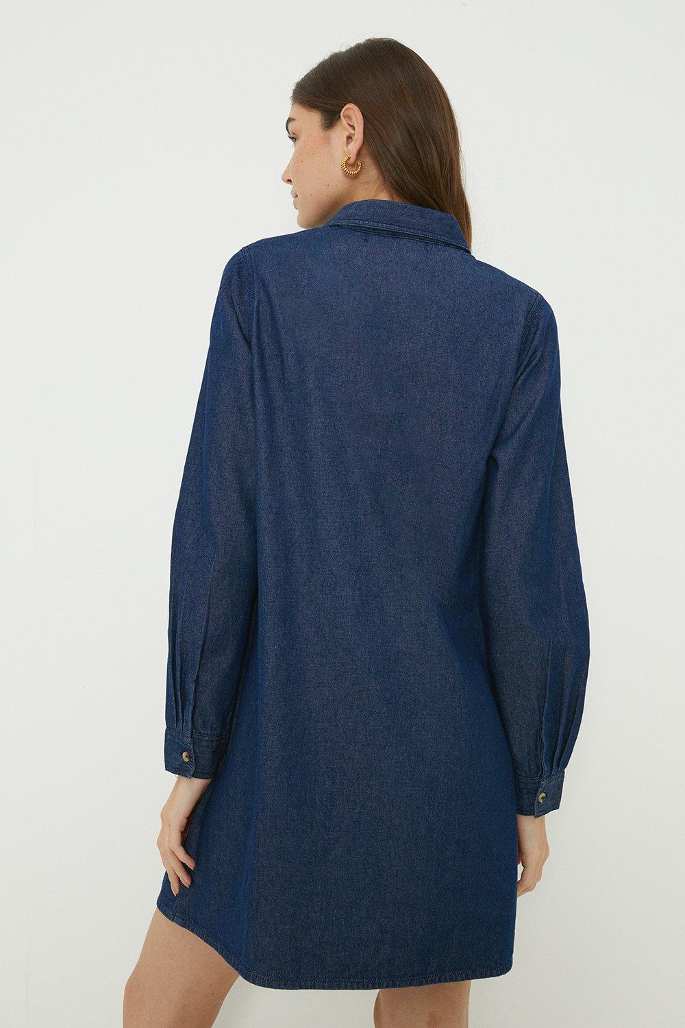 Dorothy perkins indigo denim shirt clearance dress